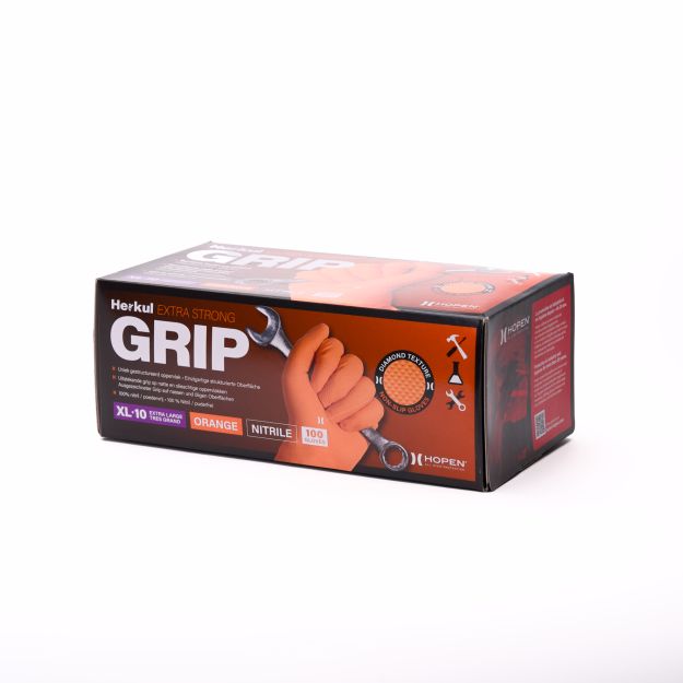 Gants nitrile orange non poudrés - t10 / xl